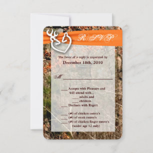 3.5x5 R.S.V.P. Card Deer Couple Doe Buck Camo