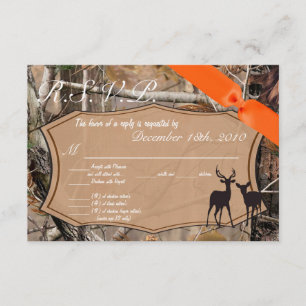 3.5x5 R.S.V.P. Card Hunters Camo Camoflauge Deer