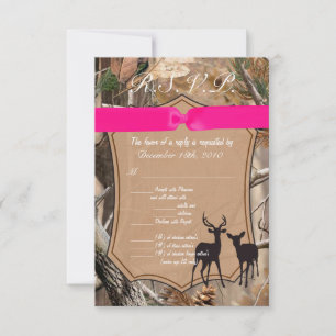 3.5x5 R.S.V.P. Card Hunters Camo Camoflauge Deer