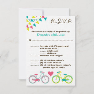 3.5x5 R.S.V.P. Card Lovers Bike Bicycle