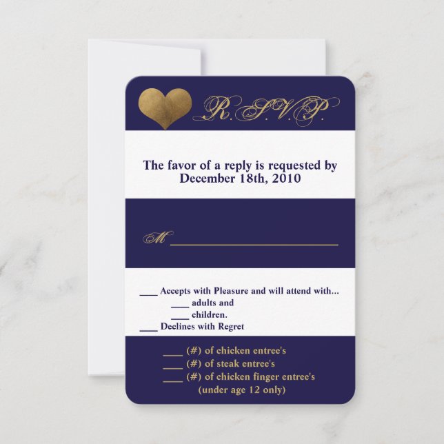 3.5x5 R.S.V.P. Card Modern Stripe Navy White Cont (Front)