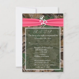 3.5x5 R.S.V.P. Card Pink Browning Camo