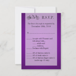 3.5x5 R.S.V.P. Card Purple Double Bike