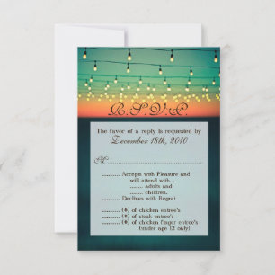 3.5x5 R.S.V.P. Card Sunset String Lights Yard Ligh