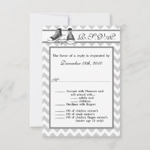 3.5x5 R.S.V.P. Card Teenage Sneakers Chevron Strip