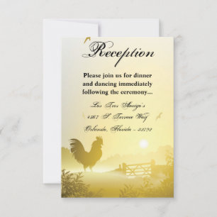 3.5x5 Reception Card Sunny Morning Farm Country Ru