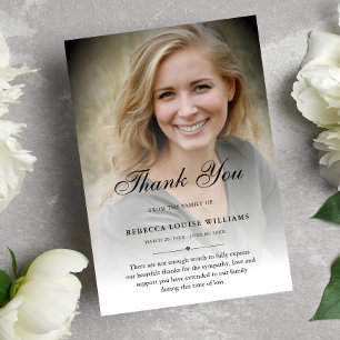 3.5x5 Thank You Custom Funeral Photo Sympathy