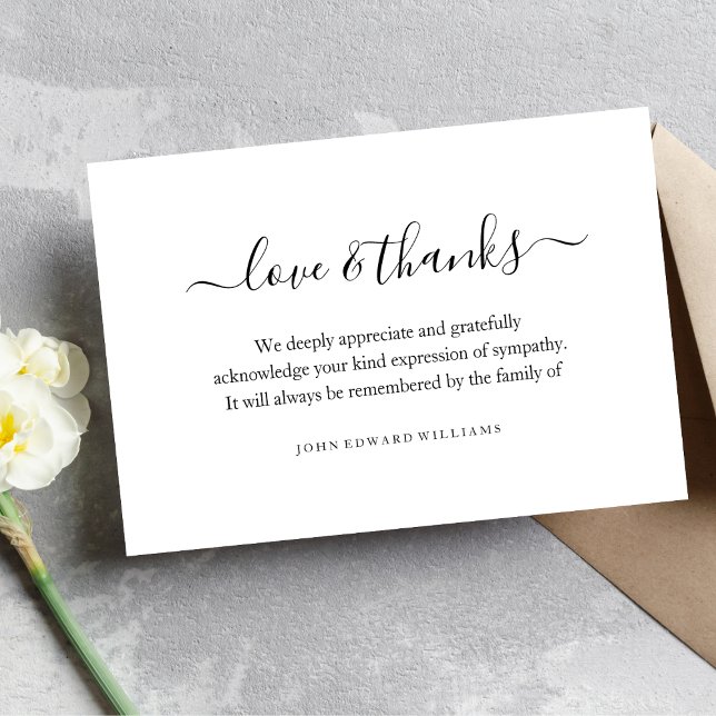 3.5x5 Thank You Funeral Bereavement Card (Creator Uploaded)