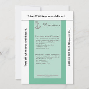 3.5x6 Carte de direction Ancre de noeud nautique
