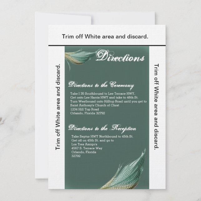 3.5x6 Directions Card Animal Quail Feather Bird (Front)