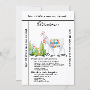 3.5x6 Directions Card Boho Llama Bohemian Cacti De