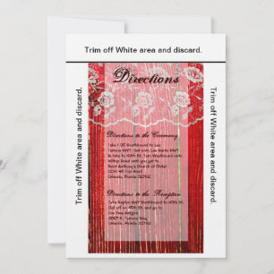 3.5x6 Directions Card Country Lace Red Wash Wood