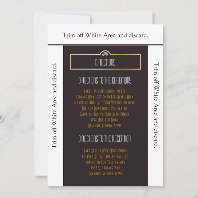 3.5x6 Directions Card Gatsby Theme (Front)