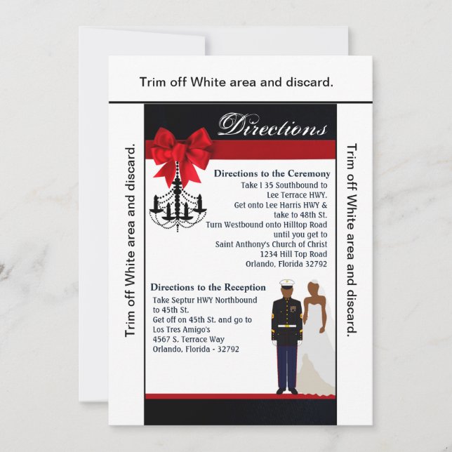 3.5x6 Directions Card Marine African Ameri Uniform (Front)