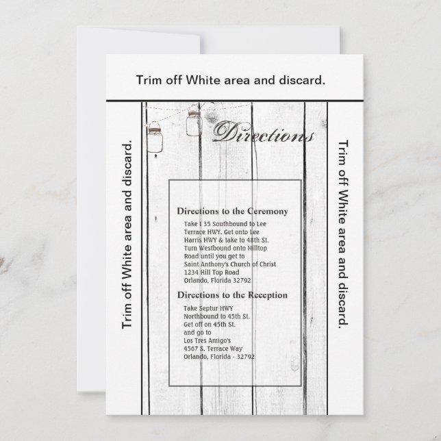 3.5x6 Directions Card Mason Jar String Lights (Front)