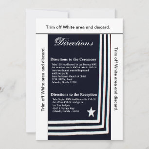 3.5x6 Directions Card Navy Summer Dress Blues Uni