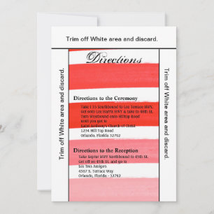 3.5x6 Directions Card Ombre Stripe Red Line Fade
