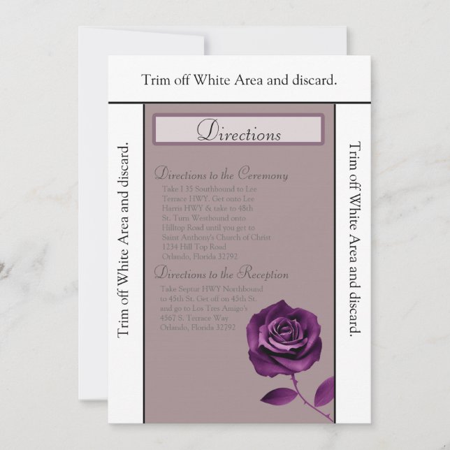 3.5x6 Directions Card Purple Rose (Front)