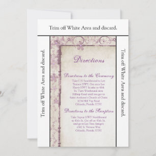 3.5x6 Directions Card Purple Spring Floral