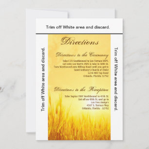 3.5x6 Directions Card Sunrise Wheat Country Rustic