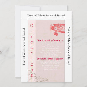 3.5x6 Directions Card Vintage Airplane in Clouds