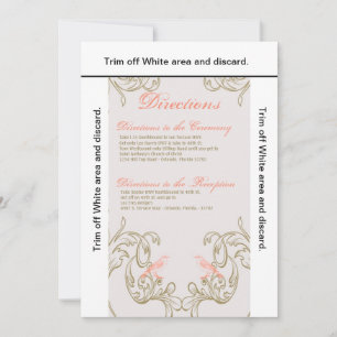 3.5x6 Directions Card Vintage Victorian Love Birds