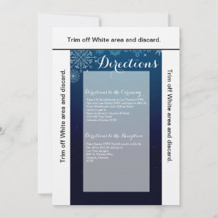 3.5x6 Directions Card Winter Snowflakes Snow Ice