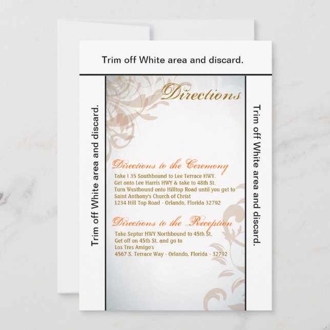 3.5x6 Directions Carte Automne Filigree Automne Sw (Devant)