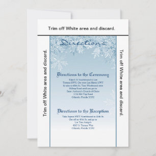 3.5x6 Directions Carte Crystal Snowflakes hiver