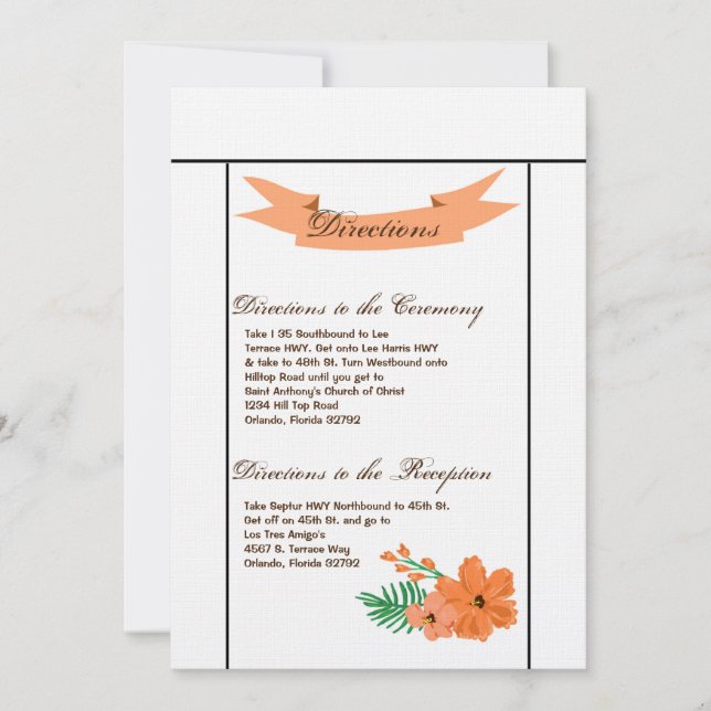 3,5x6 Directions Carte Printemps Hibiscus Flower H (Devant)