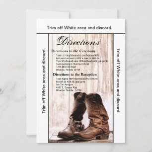 3.5x6 Directions Cartes Boots Pays Rustique Ouest