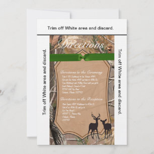 3.5x6 Directions Cartes Chasseurs Camo Camoflauge 