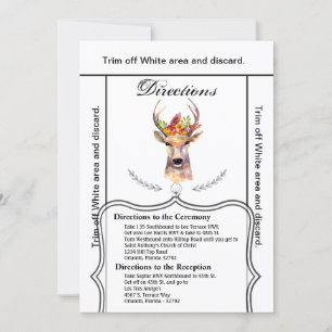 3.5x6 Directions Cartes de cerf-volant Buck Head B