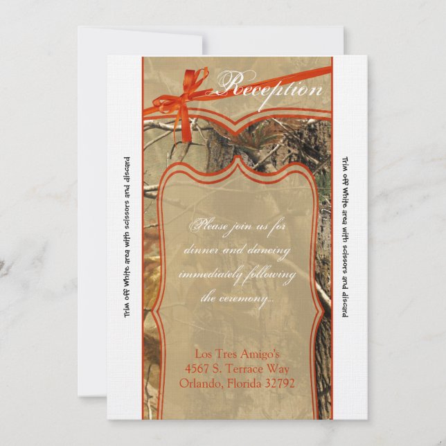 3.5x7 Carte de réception Camouflage Chasseurs (Devant)