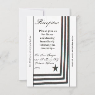 3,5x7 Carte de réception Marine Robe d'été Blancs 