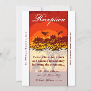 3.5x7 Reception Card African Safari Giraffe Sun