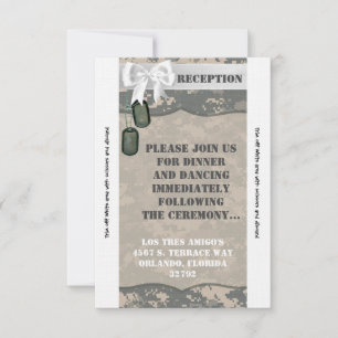 3.5x7 Reception Card ARMY ACU Uniform Camo Camoufl