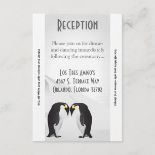 3.5x7 Reception Card Country Penguin Mate for Life