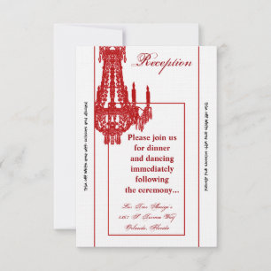 3.5x7 Reception Card Crystal Chandelier Glitz Glam