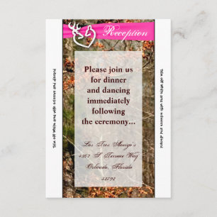 3.5x7 Reception Card Deer Couple Doe Buck Camo