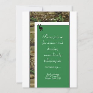 3.5x7 Reception Card Green Deer and Camo
