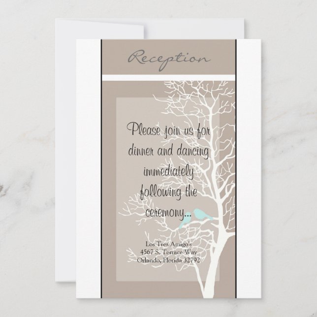 3.5x7 Reception Card Grey Tree & Birds (Front)