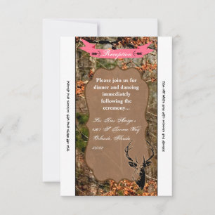3.5x7 Reception Card Hunting Deer Buck Head Camo