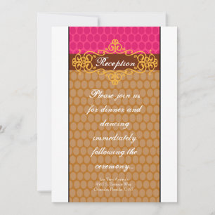 3.5x7 Reception Card Moroccan Polka Dots