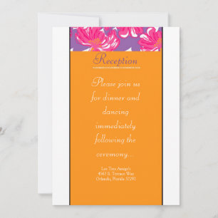 3.5x7 Reception Card Orange and Purple Banner