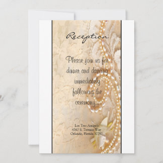 3.5x7 Reception Card Pearl & Lace
