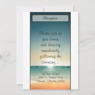 3.5x7 Reception Card Sunset Beach