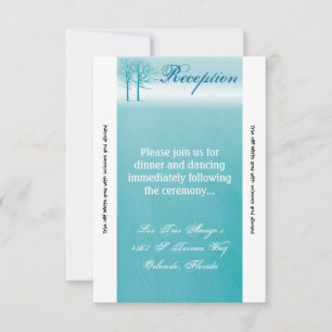 3.5x7 Reception Card Two Winter Trees Snow Path