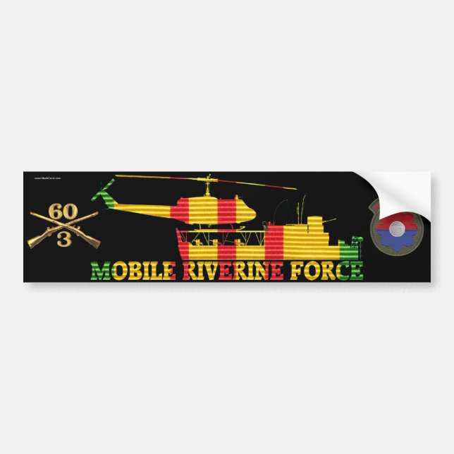 3/60th Inf. MRF ATC(H), Patch & Rifles Sticker (Front)