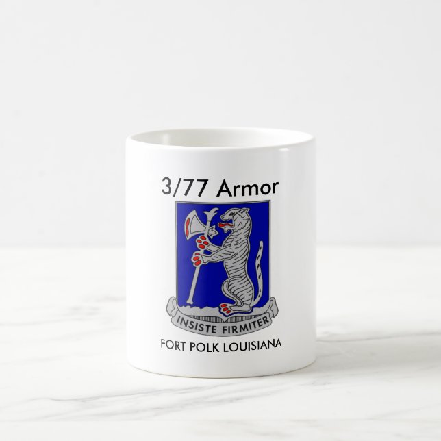 3/77 Armour Fort Polk Louisiana Coffee Cup (Center)